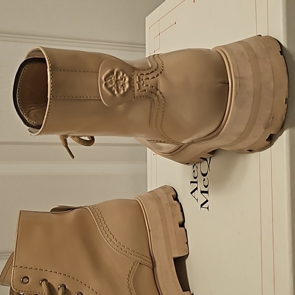 💯Auth Alexander McQueen pink leather boots Ladies Size 9 - Picture 4 of 13